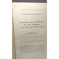 Instructions pour la publication des textes historiques et des...
