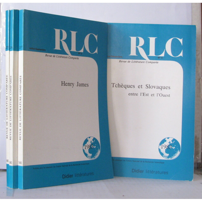 Revue de la littérature comparée Année 1983 Numéros 1 à 4