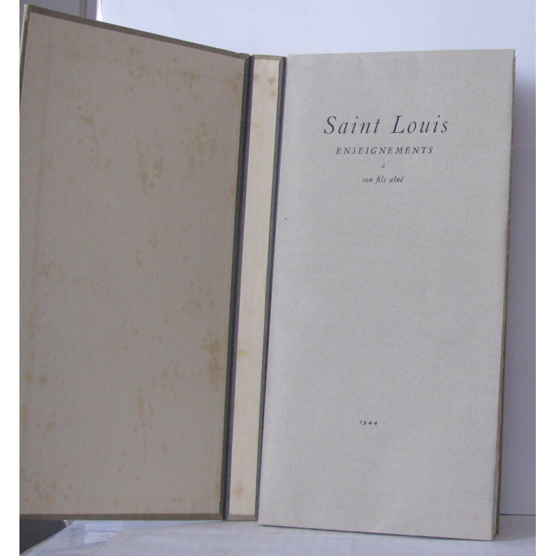 Saint Louis enseignements a son fils aîné