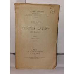 Recueil de Textes Latin Archaïques