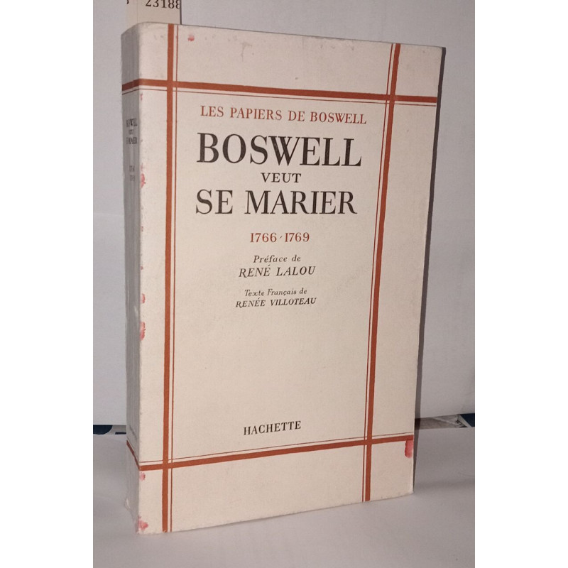 Boswell veut se marier 1766-1769