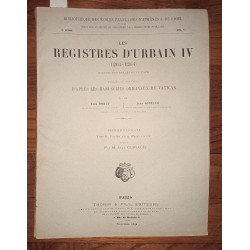 Les registres d'Urbain IV (1261-1264) Recueil des bulles de ce...