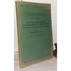 Catalogue des stations gravimétriques et magnétiques définitions...