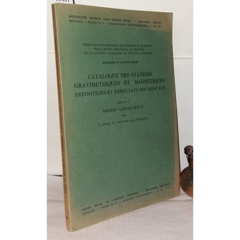 Catalogue des stations gravimétriques et magnétiques définitions...