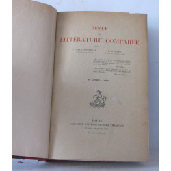 Revue de littérature comparée Huitième Année 1928