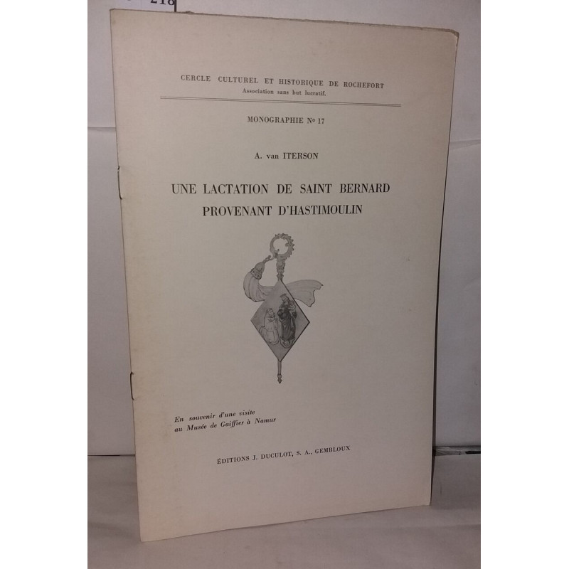 Une lactation de Saint-Bernard provenant d'Hastimoulin