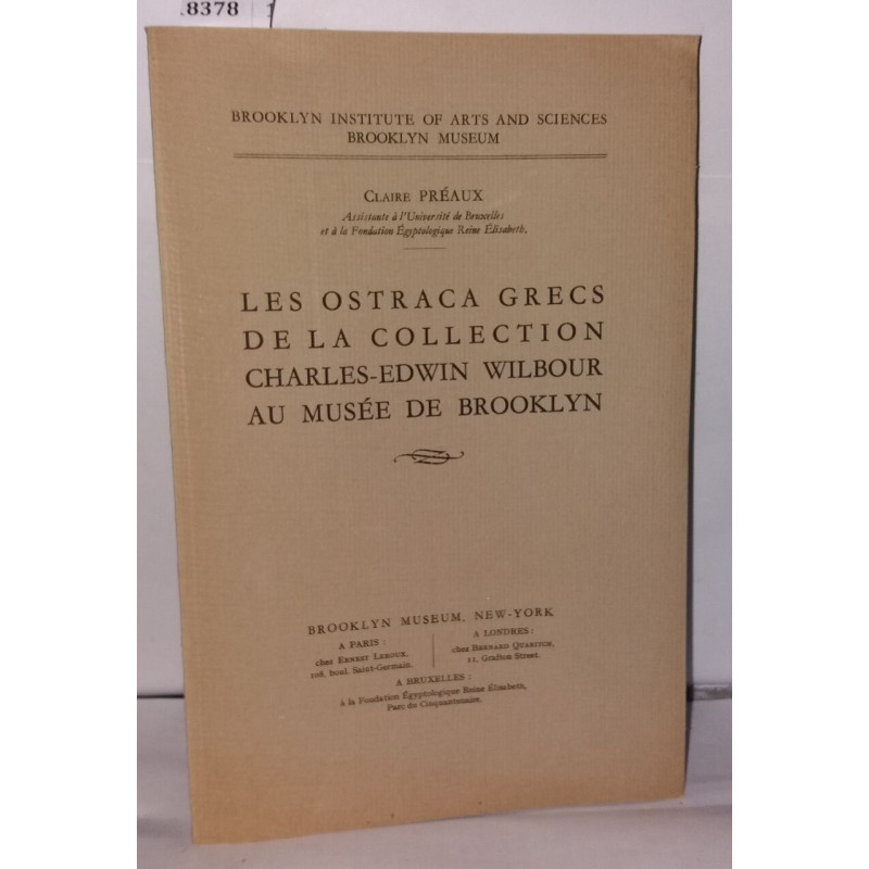 Les Ostraca grecs de la collection Charles-Edwin Wilbour au musée...