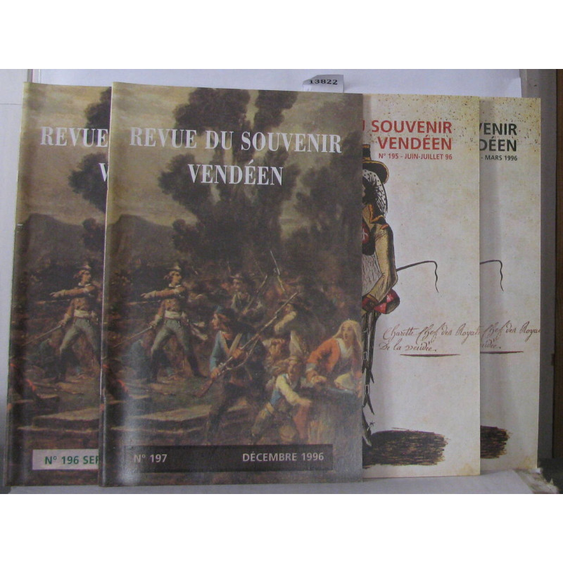 Revue du souvenir Vendéen 4 Numéros année 1996