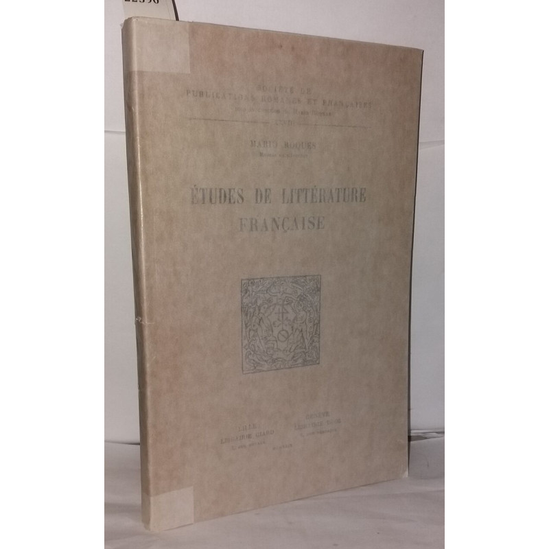 Études de littérature française