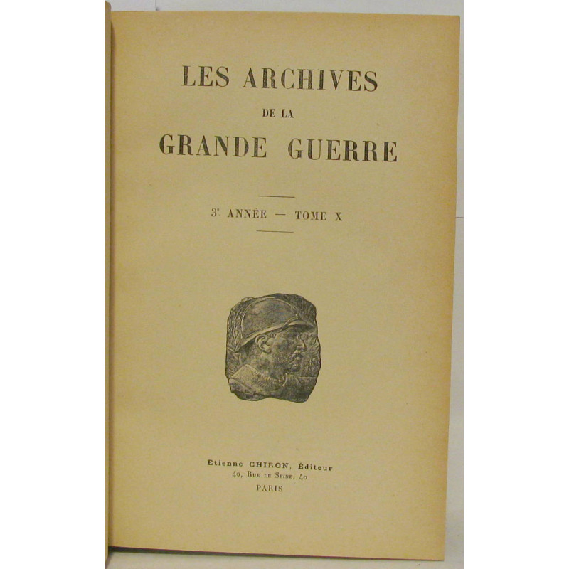 Les Archives de la Grande Guerre - 3ème année Tome 10