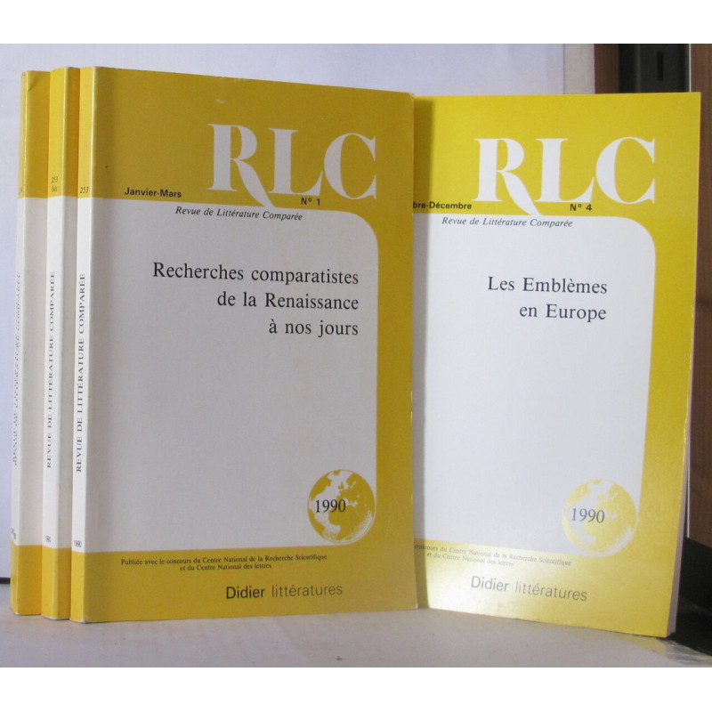 Revue de la littérature comparée Année 1990 Numéros 1 à 4