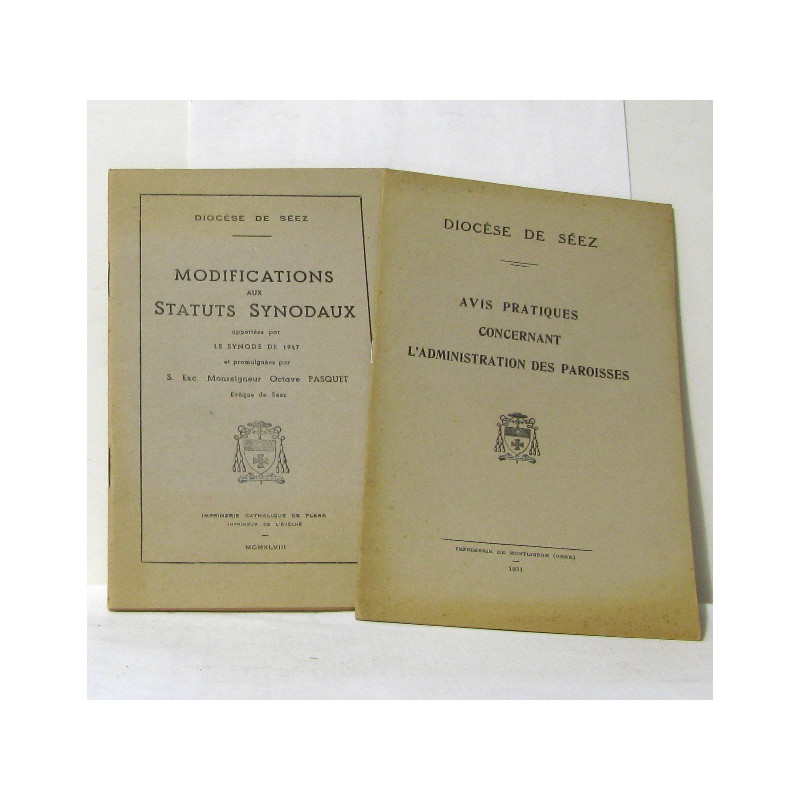Modifications aux statuts synodaux - avis pratiques concernant...