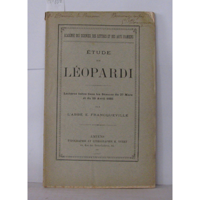 Étude sur léopardi lectures faites dans les séances du 27 mars et...