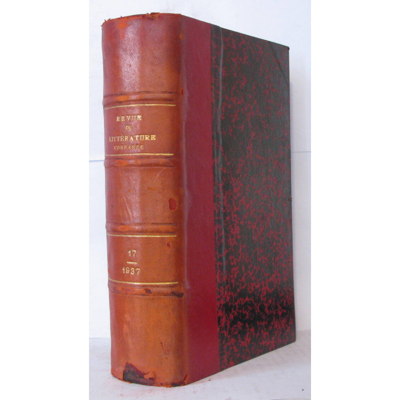 Revue de littérature comparée Dix-Septième Année 1937