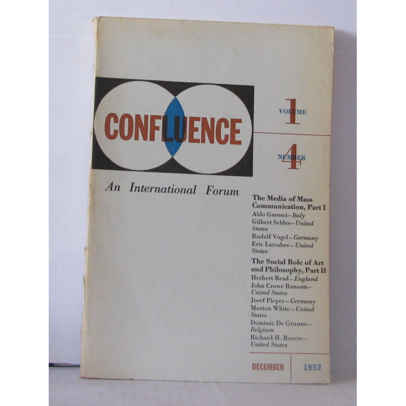 Confluence an international forum Volume 1 N°4