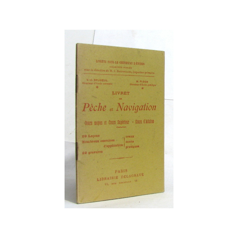 Livret de pêche et navigation cours moyen et cours supérieur -...
