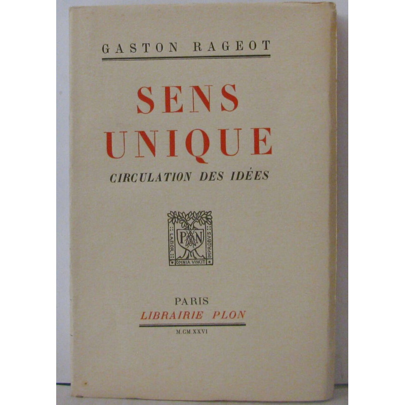 Sens Unique Circulation des idées