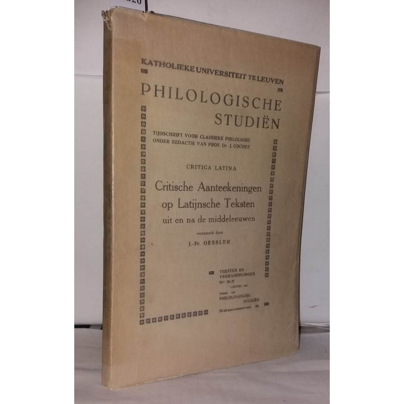 Philologische studiën , Critische Aanteekeningen op Latijnsche...