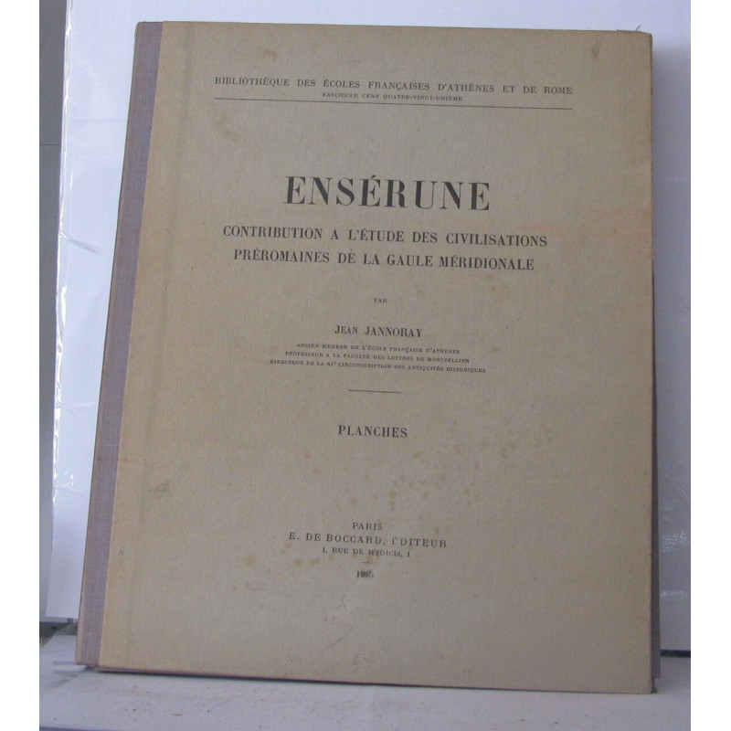 Ensérune contribution a l'étude des civilisations préromaines de...