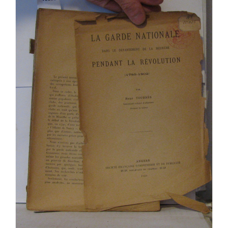 La garde nationale dans le département de la Meurthe pendant la...