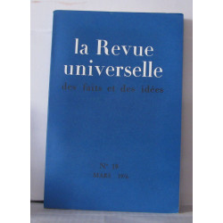 La revue universelle des faits et des idées N°19