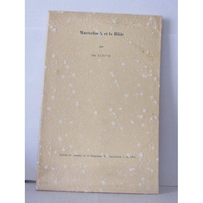 Maeterlinck et la bible