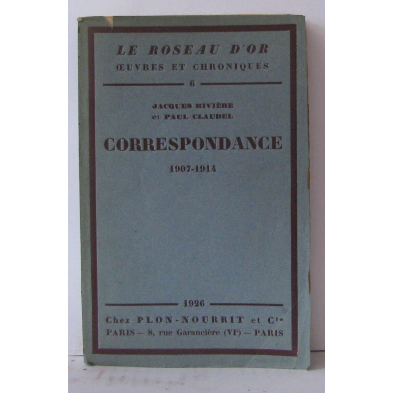 Correspondances 1907-1914