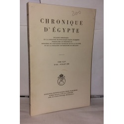 Chronique d'Égypte N° 88 Bulletin périodique de la fondation...