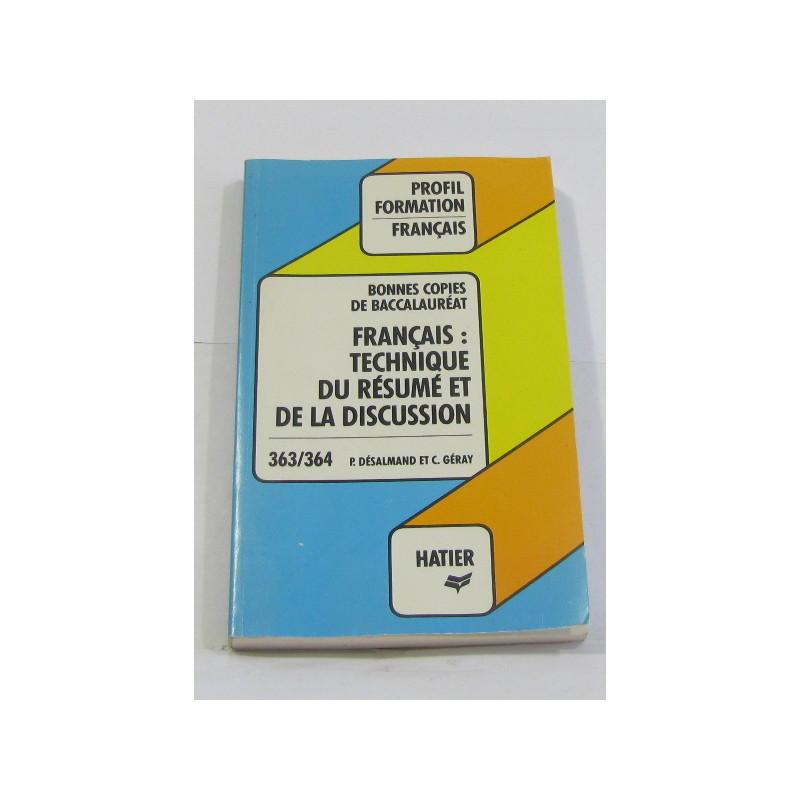 BONNES COPIES. Techniques du résumé