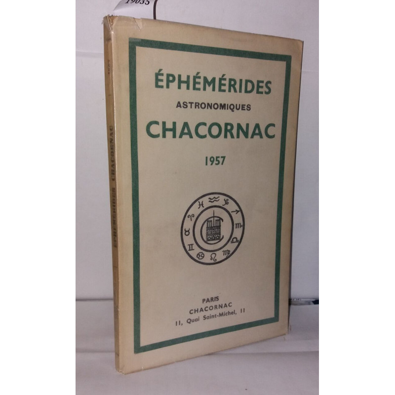 Éphémérides astronomiques Chacornac. 25ème année