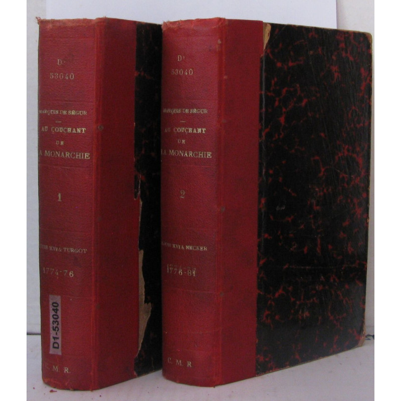 Au couchant de la monarchie Louis XVI en 2 tome , Turgot vol 1 +...