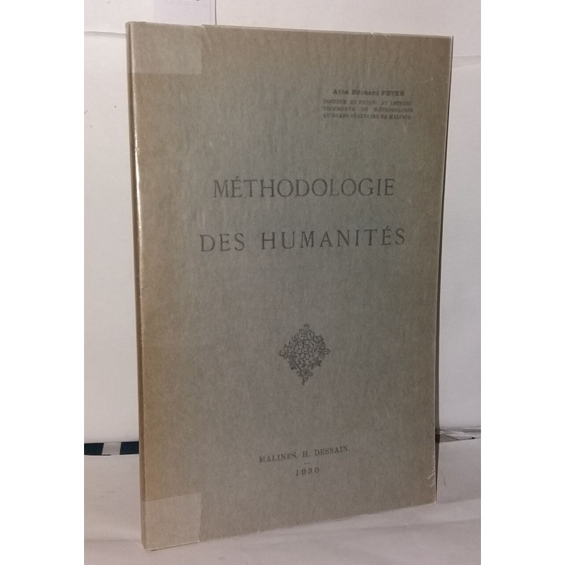 Méthodologie des humanités