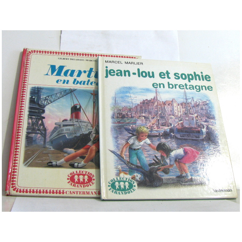 Jean-Lou et Sophie en Bretagne - Martine en bateau (lot de 2 livres)