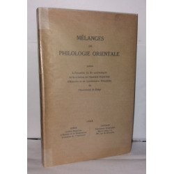 Mélanges de philologie orientale