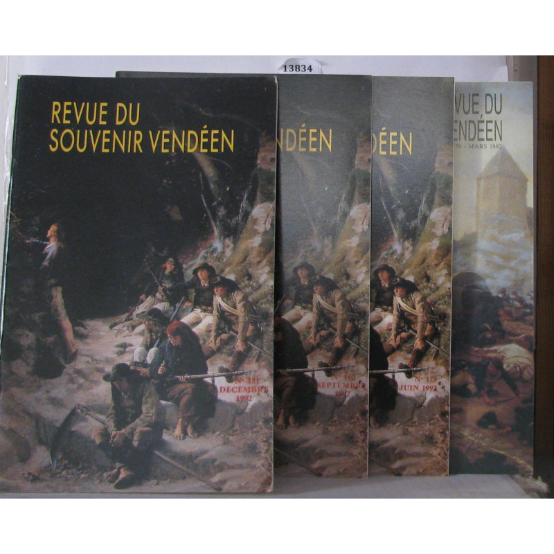 Revue du souvenir Vendéen 4 Numéros année 1992