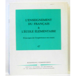 L'enseignement du français à l'école élémentaire principes de...