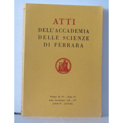Atti dell'accademia delle scienze di ferrara - Volumi 56/57 tomo 2