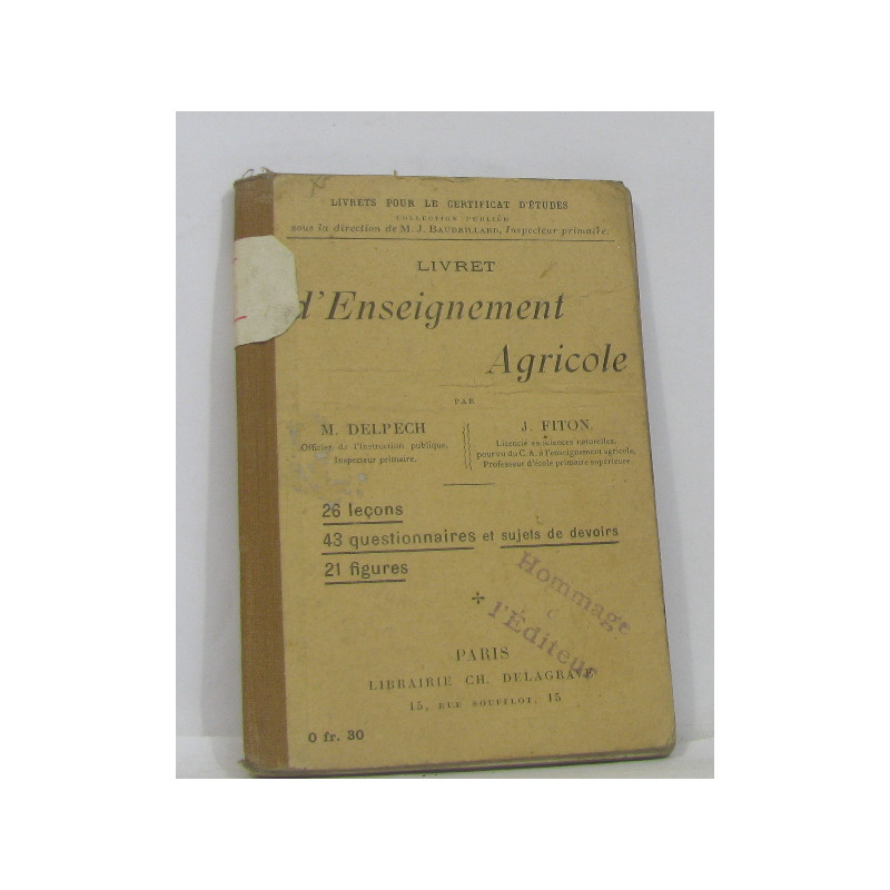 Livret d'enseignement agricole