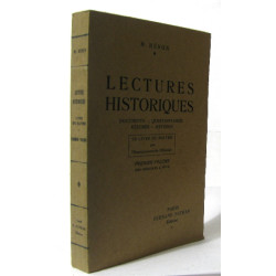 Lectures historiques premier volume des origines à 1610