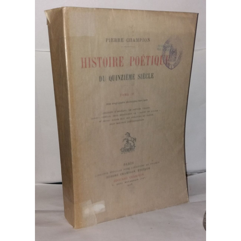 Histoire poétique du quinzième siècle - tome 2