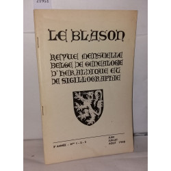 Le blason revue mensuelle belge de généalogie d'héraldique et de...