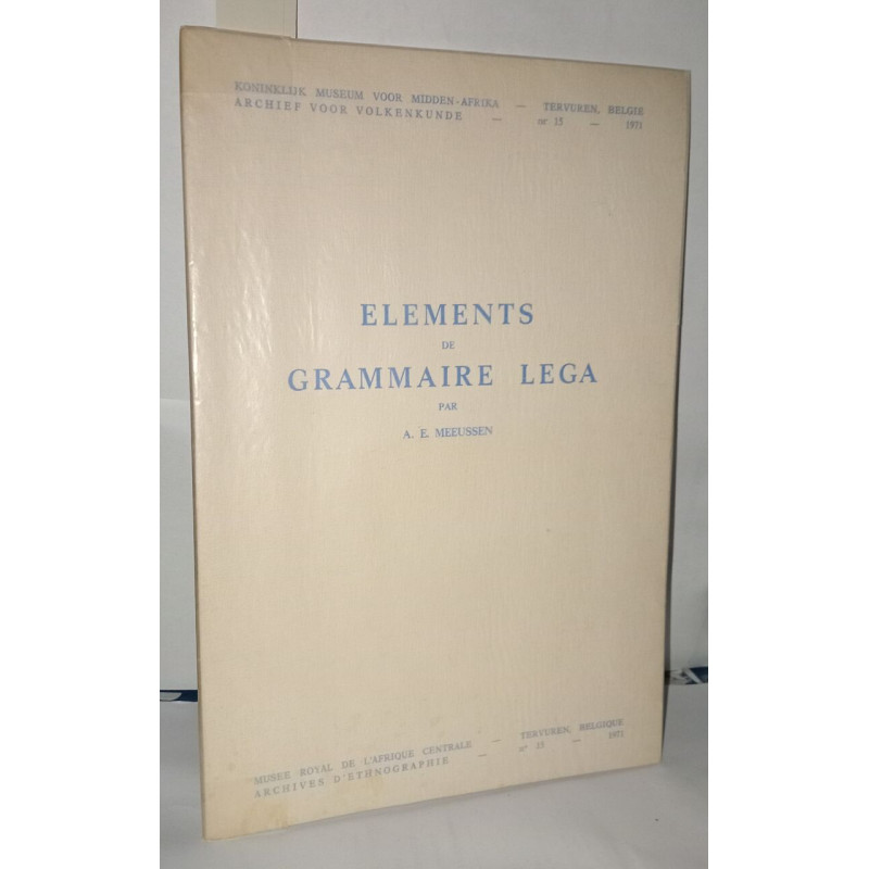 Éléments de Grammaire Lega