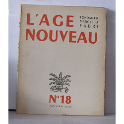 L'âge nouveau Idées Lettres Arts Numéro 19