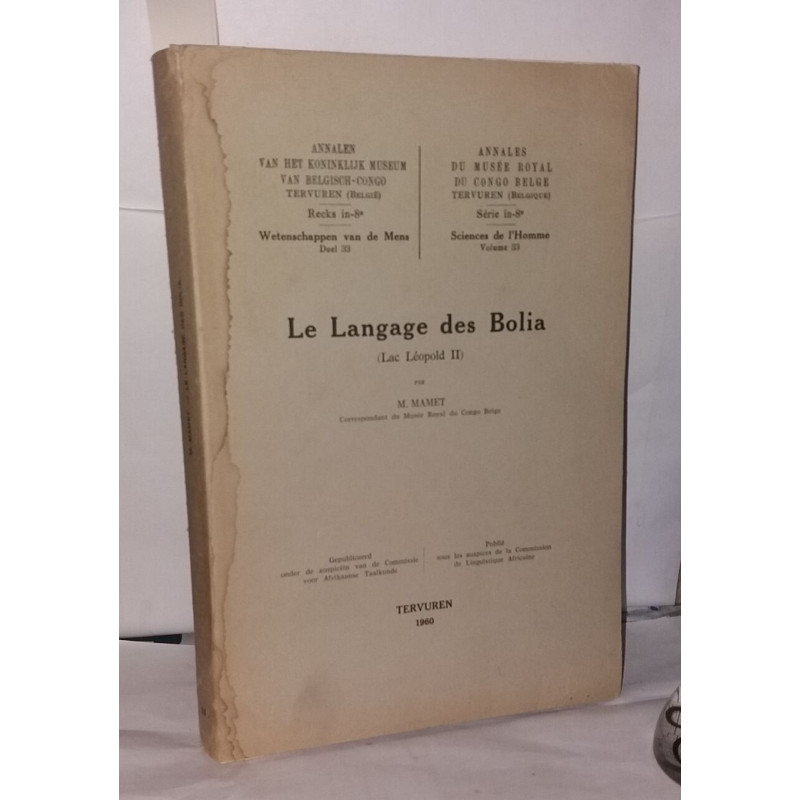 Le language des Bolia ( Lac léopold II)