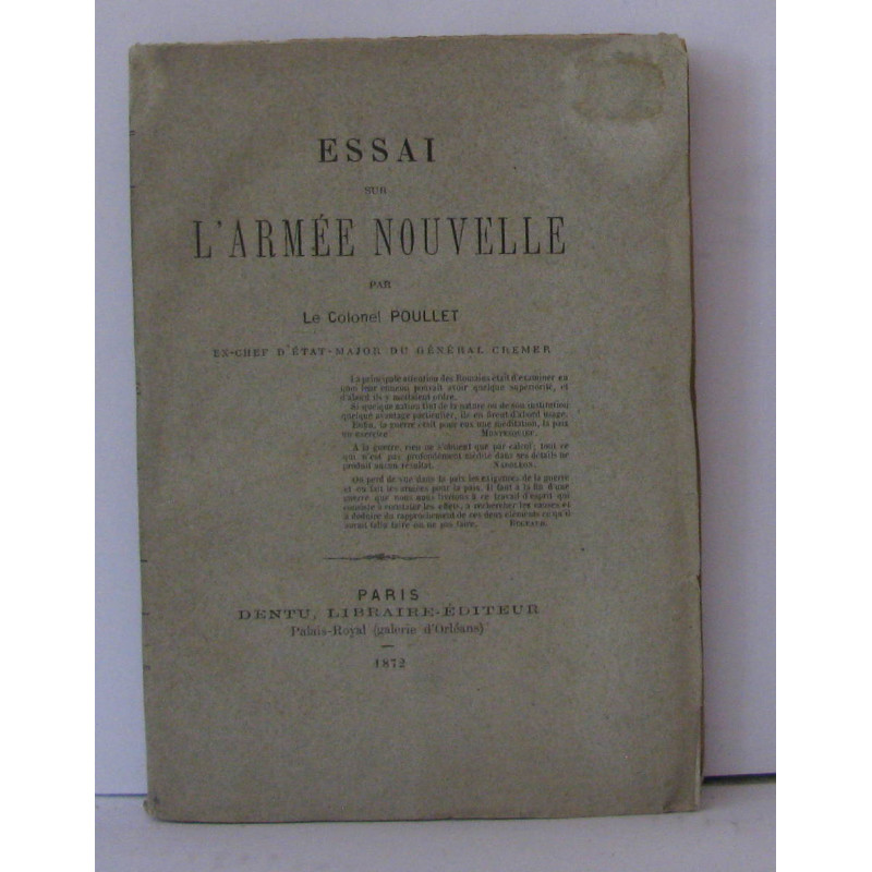 Essai sur l'armée nouvelle