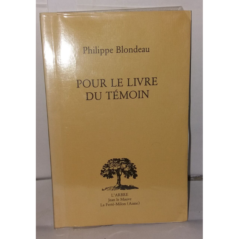 Pour le livre du témoin