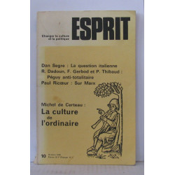 Esprit octobre 78 N°10 Changer la culture et la politique