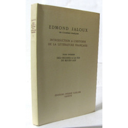 Introduction à l'histoire de la littérature française tome premier...