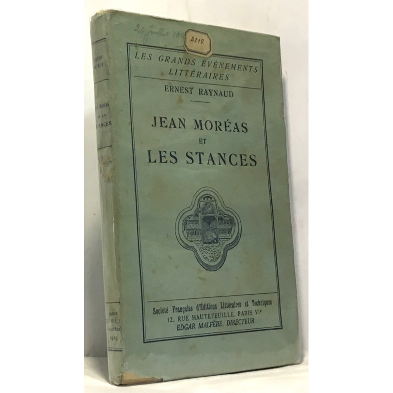 Jean Moréas et les stances - les grands événements littéraires