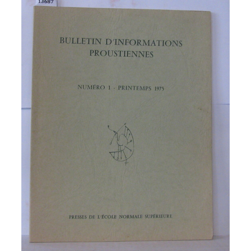 Bulletin d'information Proustiennes numéro 1